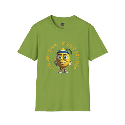 Focused Lemon t-shirt: Funny Running Fruit Tee Kiwi