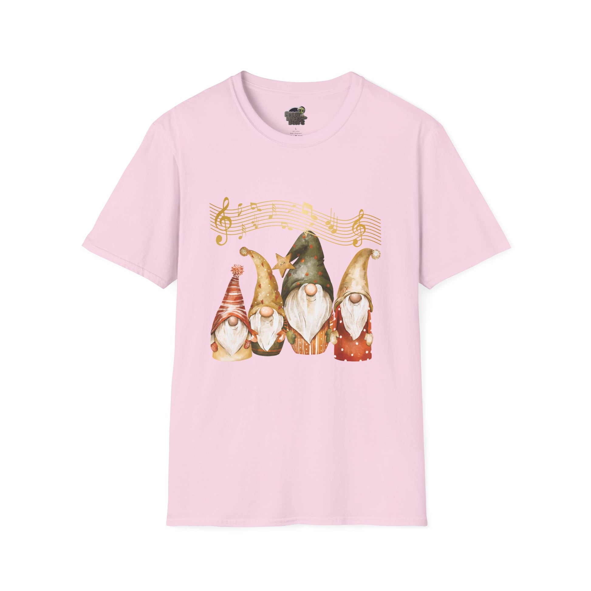 Four Gnomes Unisex T-Shirt: A Symphony of Whimsy & Wonder Light Pink