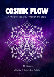 Cosmic Flow: Printable Mandala Adult Coloring Book for Stress