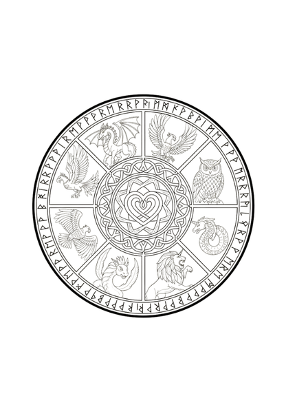 Dragon Mandala for young 13-16 years