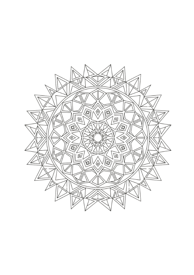 Simple Mandala for young 13-16 years