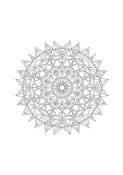 Simple Mandala for young 13-16 years