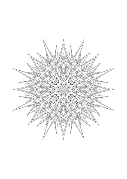 Space Mandala sun for young 13-16 years