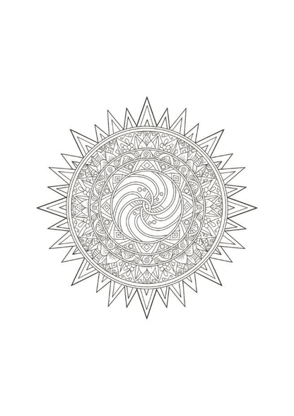 Sacred Geometry: 23 Intricate Mandalas – Digital Coloring Sanctuary for Adults (17+)