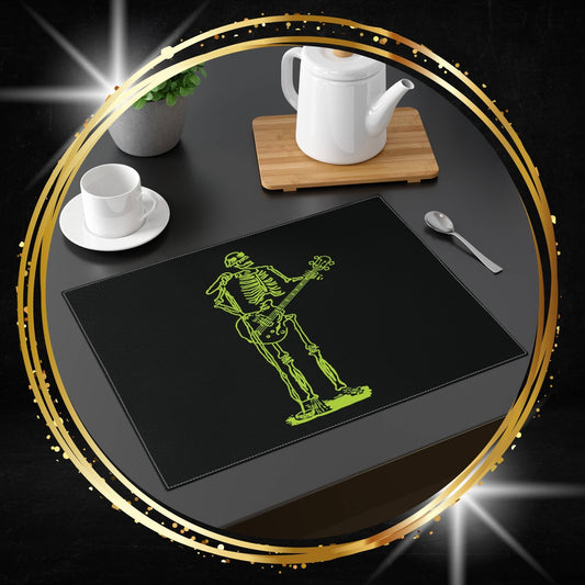 Dual Threat Fluo Skeleton Singer-Guitarist Placemat