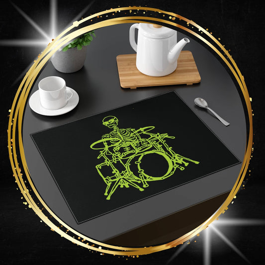 Radioactive Rhythm Fluo Skeleton Drummer Placemat