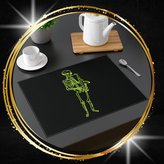 Neon Soul Fluo Skeleton Saxophonist Placemat