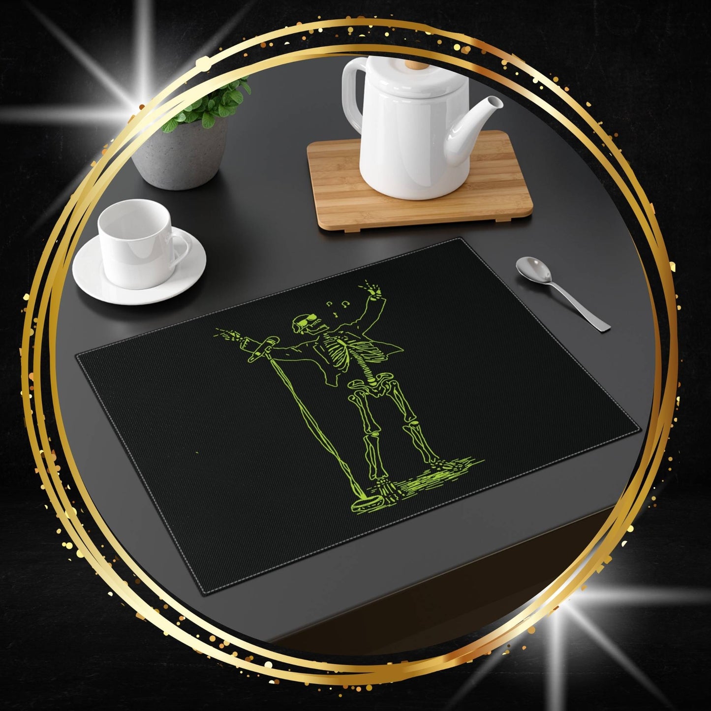 Immortal Vocals Fluo Skeleton Singer Placemat