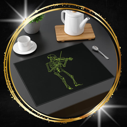 Midnight Sonata Fluo Skeleton Violinist Placemat