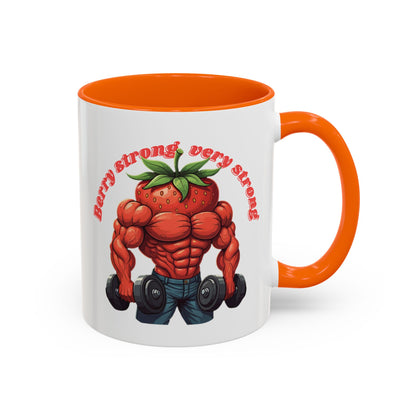 Berry Strong Mug - Funny Strawberry Gym Workout Coffee Mug!