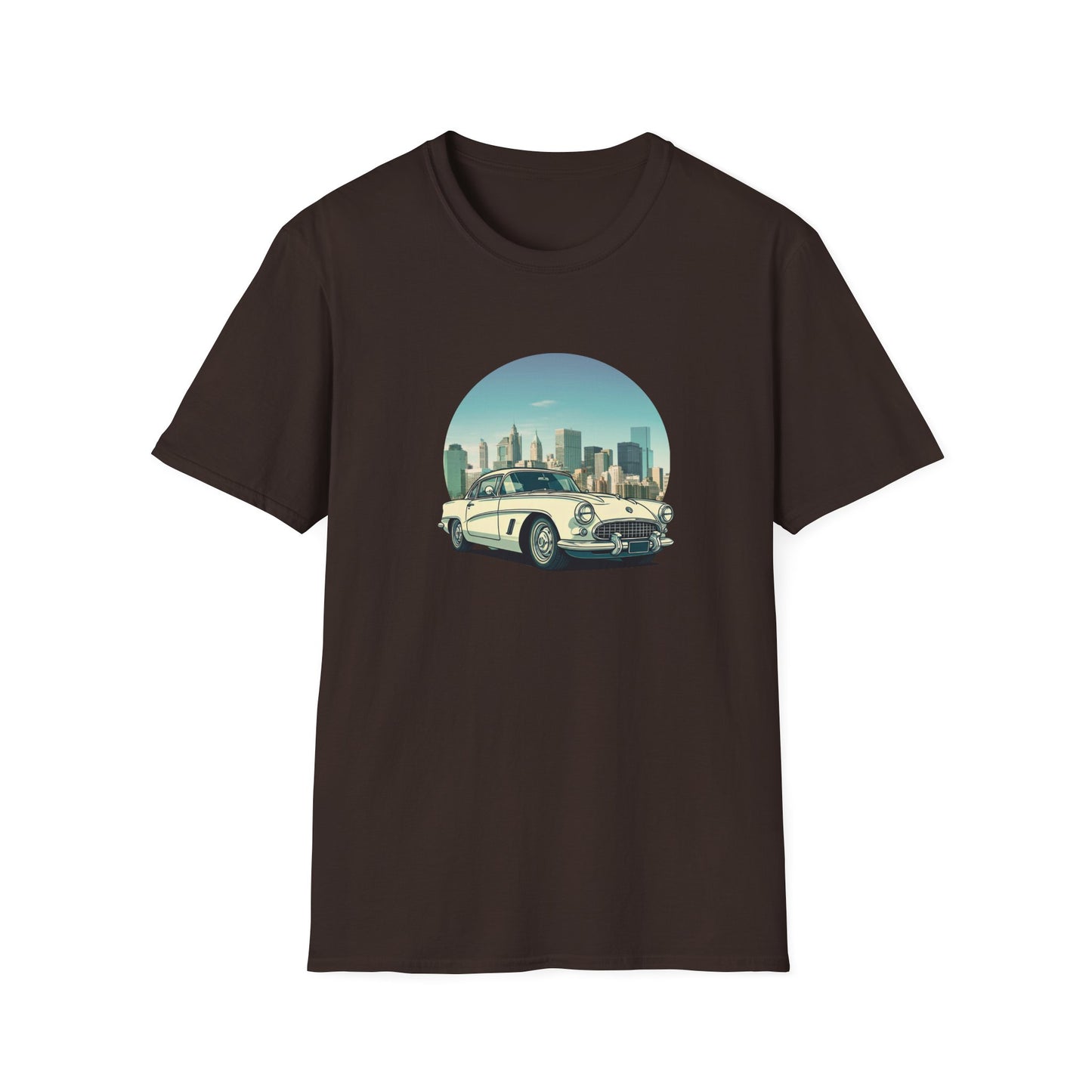 Chevrolet Corvette Unisex T-Shirt - American Legend of the 50s Dark Chocolate