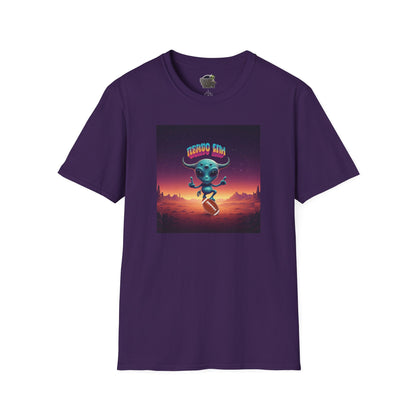 purple Alien football player unisex t-shirt