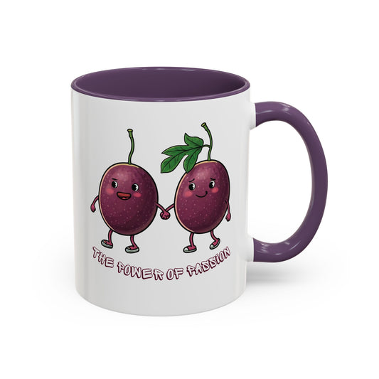 Funny Passion Fruit Mug - Unique Coffee Cup for Passion Fruit Lovers 11oz Purple