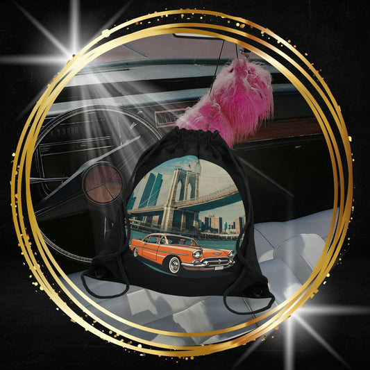 Chevrolet Bel-air Drawstring Bag: Iconic Vintage Car Style, Eco-Friendly & Durable