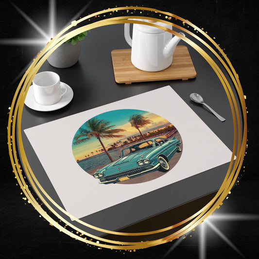 The Galactic Cruise: 1950s Eldorado Premium Cotton Placemat