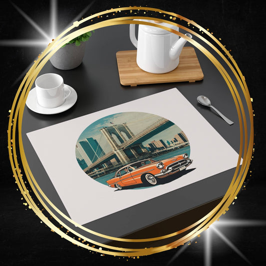 The Bridge to Yesterday: Orange Bel Air Cotton Placemat