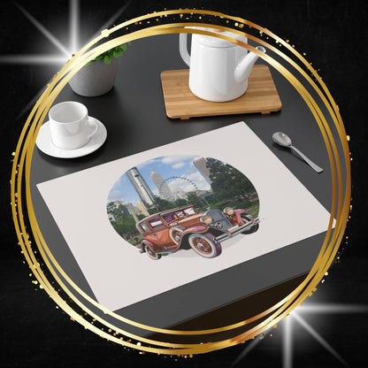 The Timeless Voyager: Antique Carriage Cotton Placemat