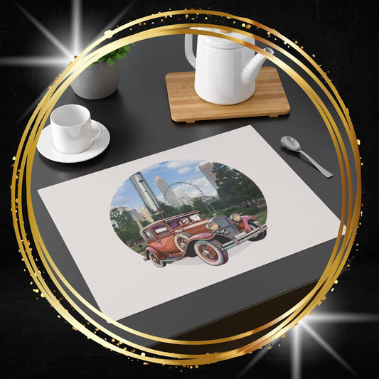 The Timeless Voyager: Antique Carriage Cotton Placemat