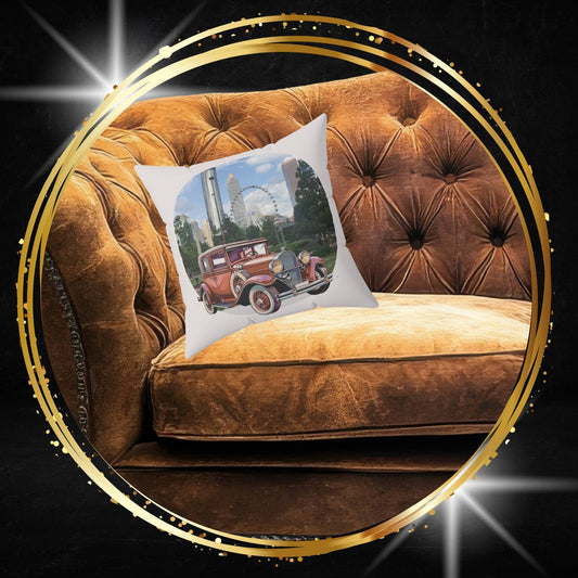 Park Avenue Prestige – Vintage Luxury Estate Car Pillow