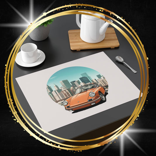 The Precision Pulse: Porsche 911 Skyline Placemat