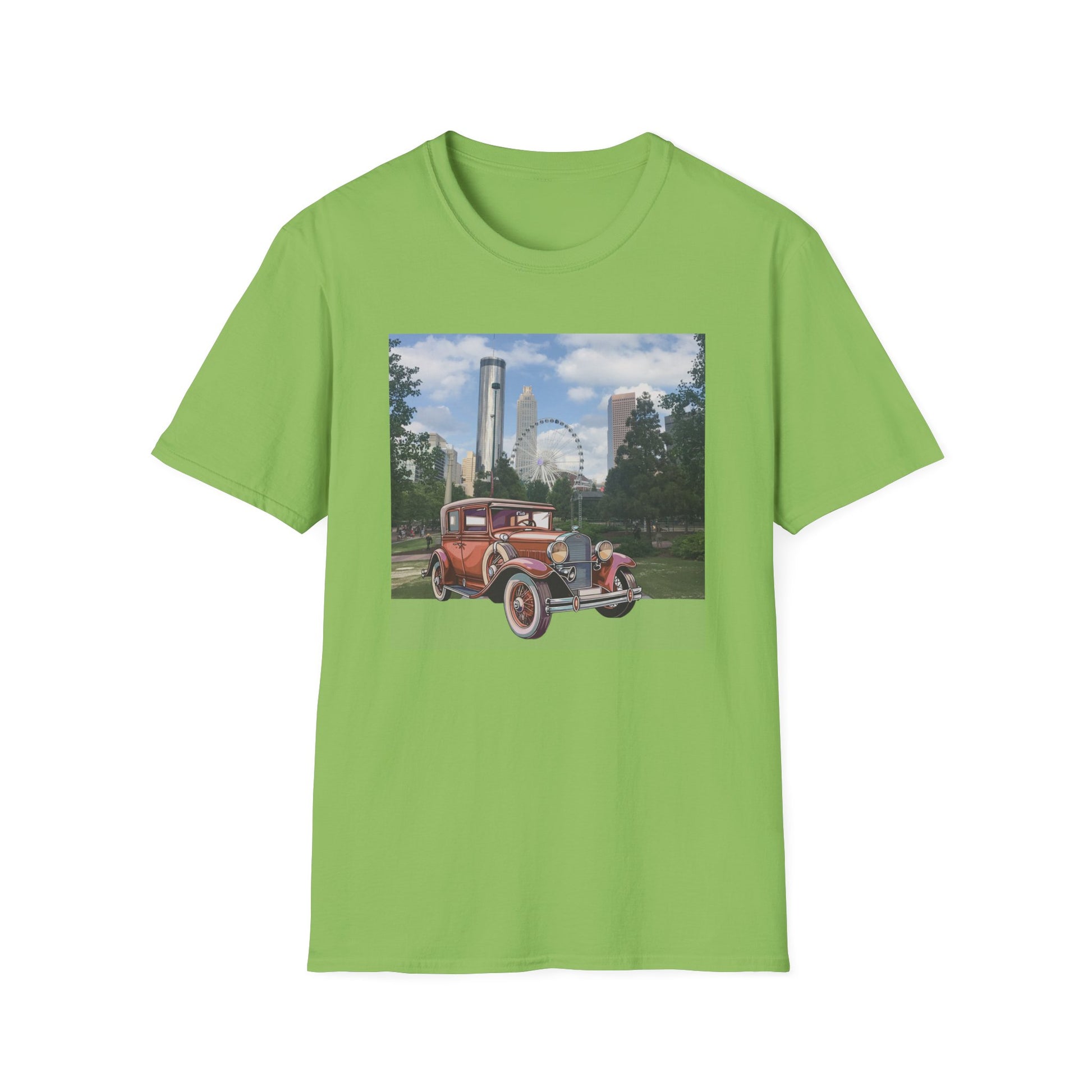 Iconic Ford T Vintage Car Unisex T-shirt Lime