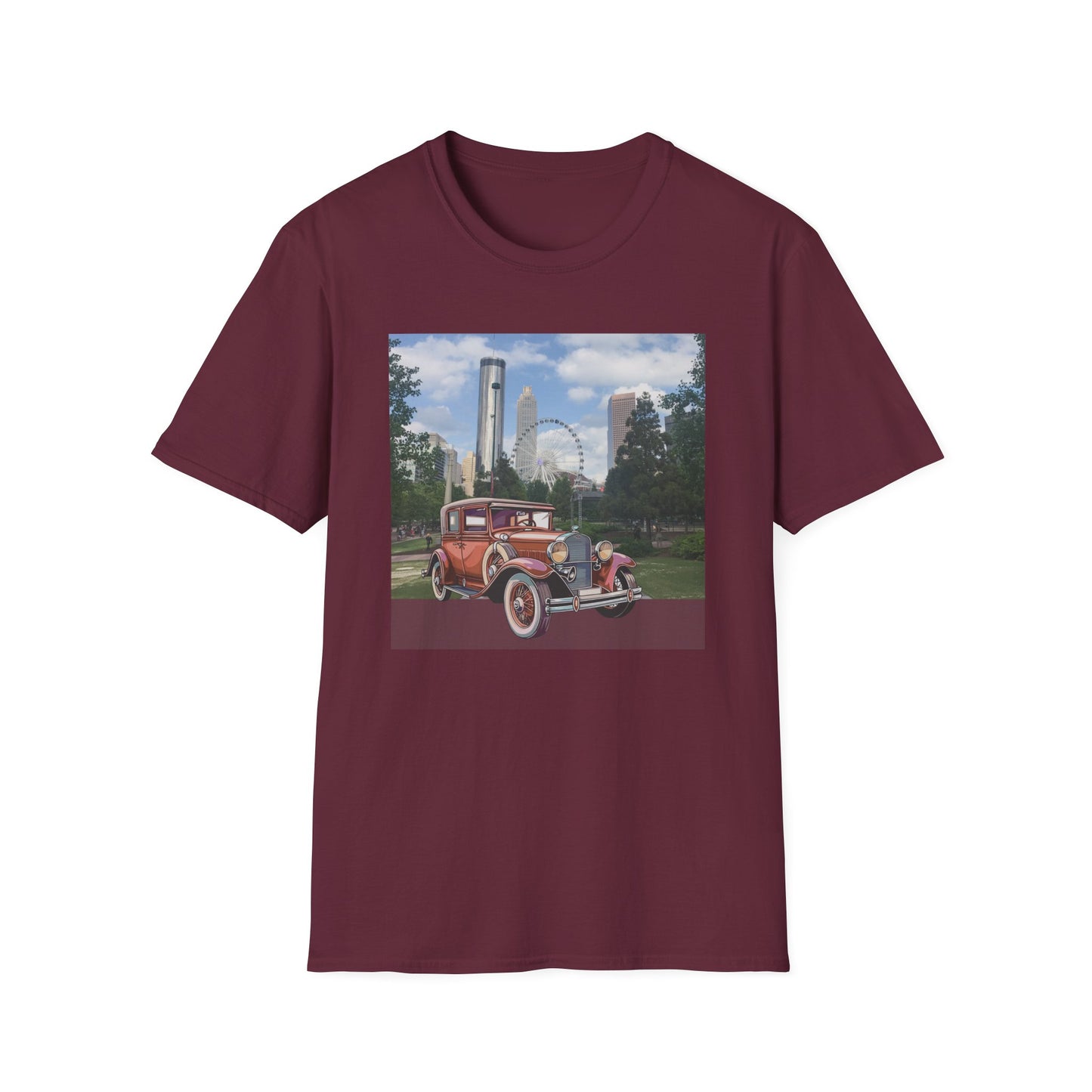 Iconic Ford T Vintage Car Unisex T-shirt Maroon