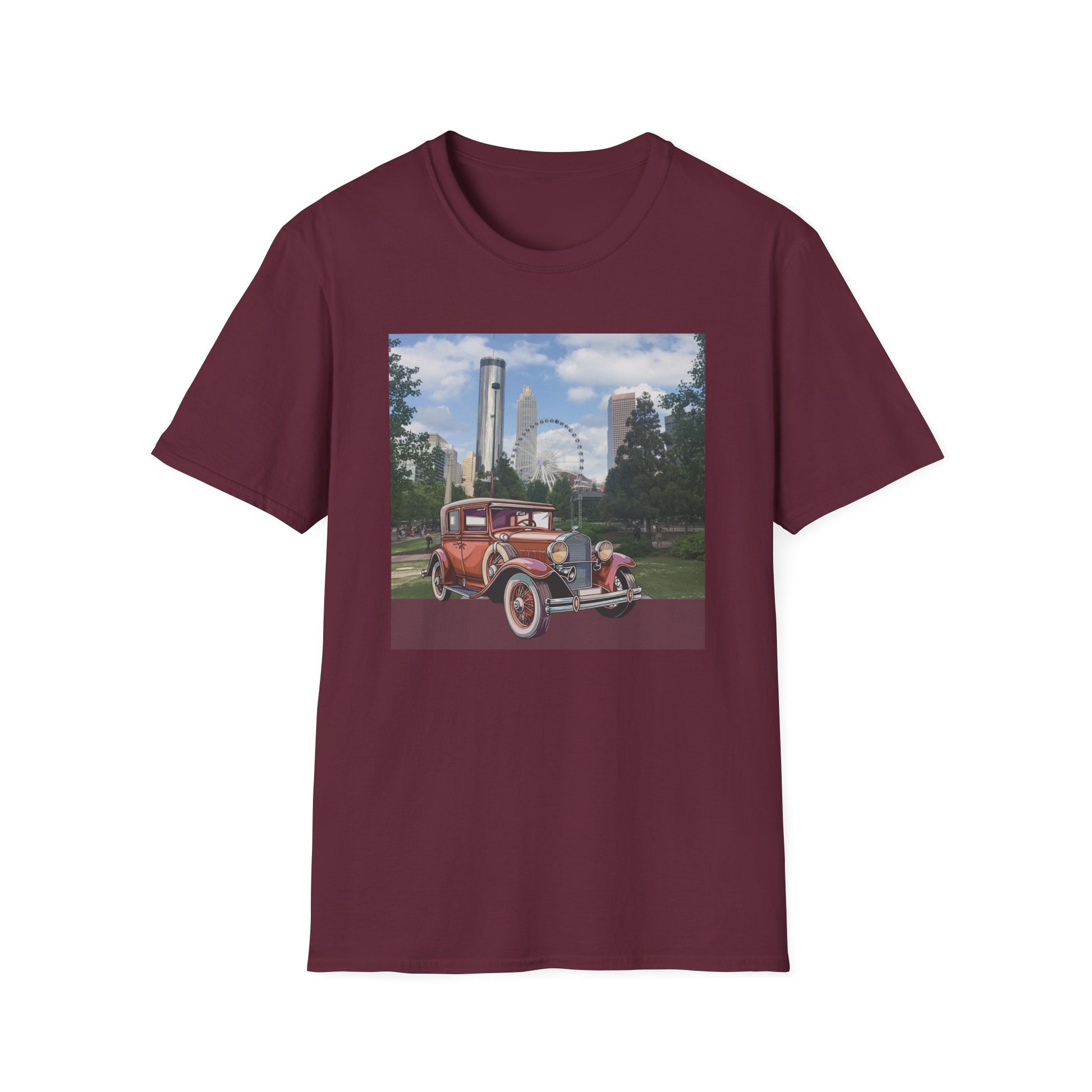Iconic Ford T Vintage Car Unisex T-shirt Maroon