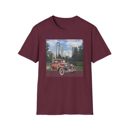 Iconic Ford T Vintage Car Unisex T-shirt Maroon