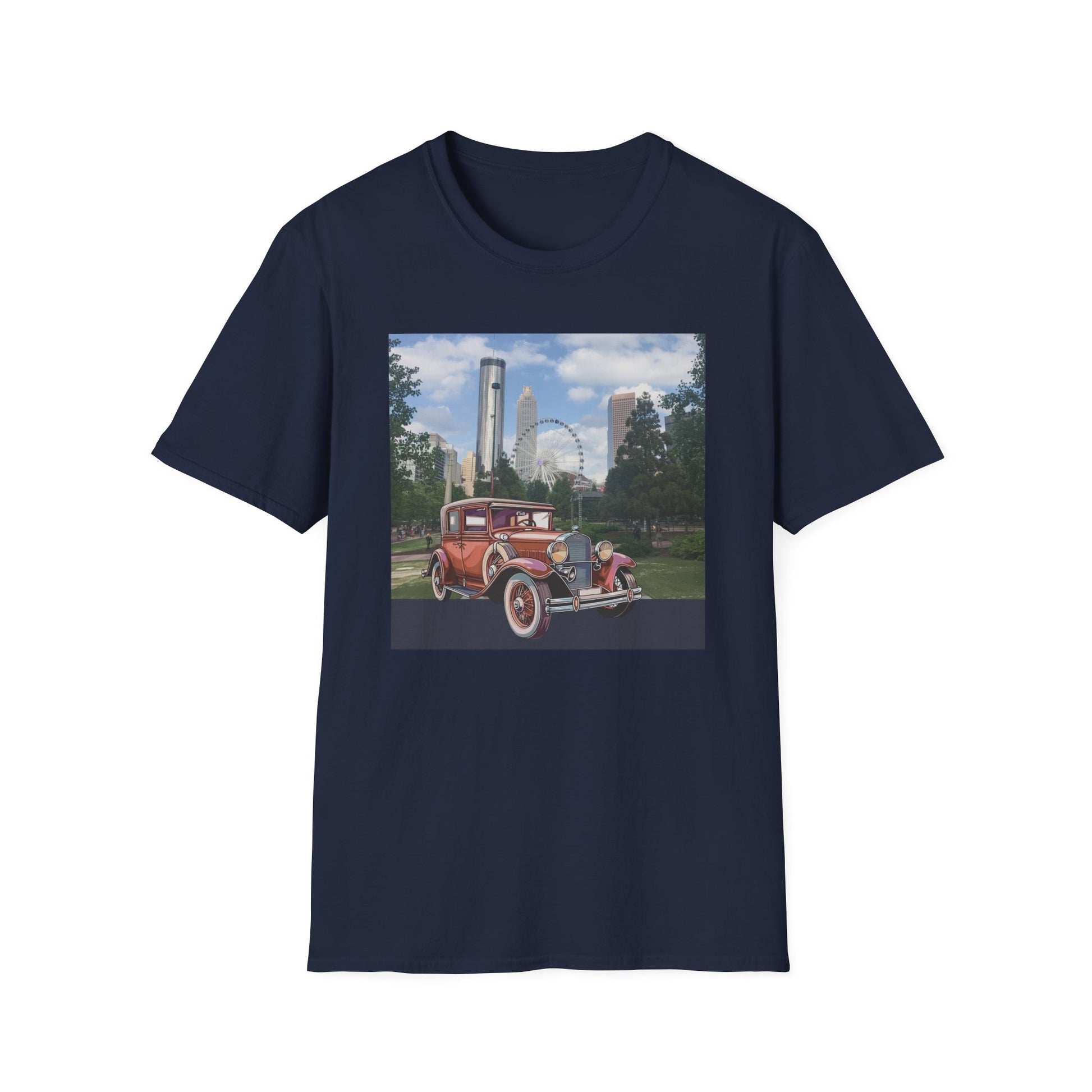 Iconic Ford T Vintage Car Unisex T-shirt Navy