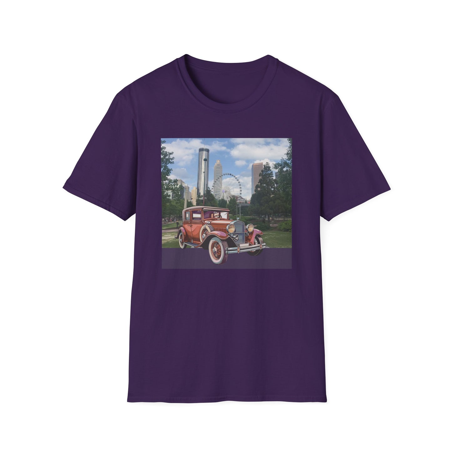Iconic Ford T Vintage Car Unisex T-shirt Purple