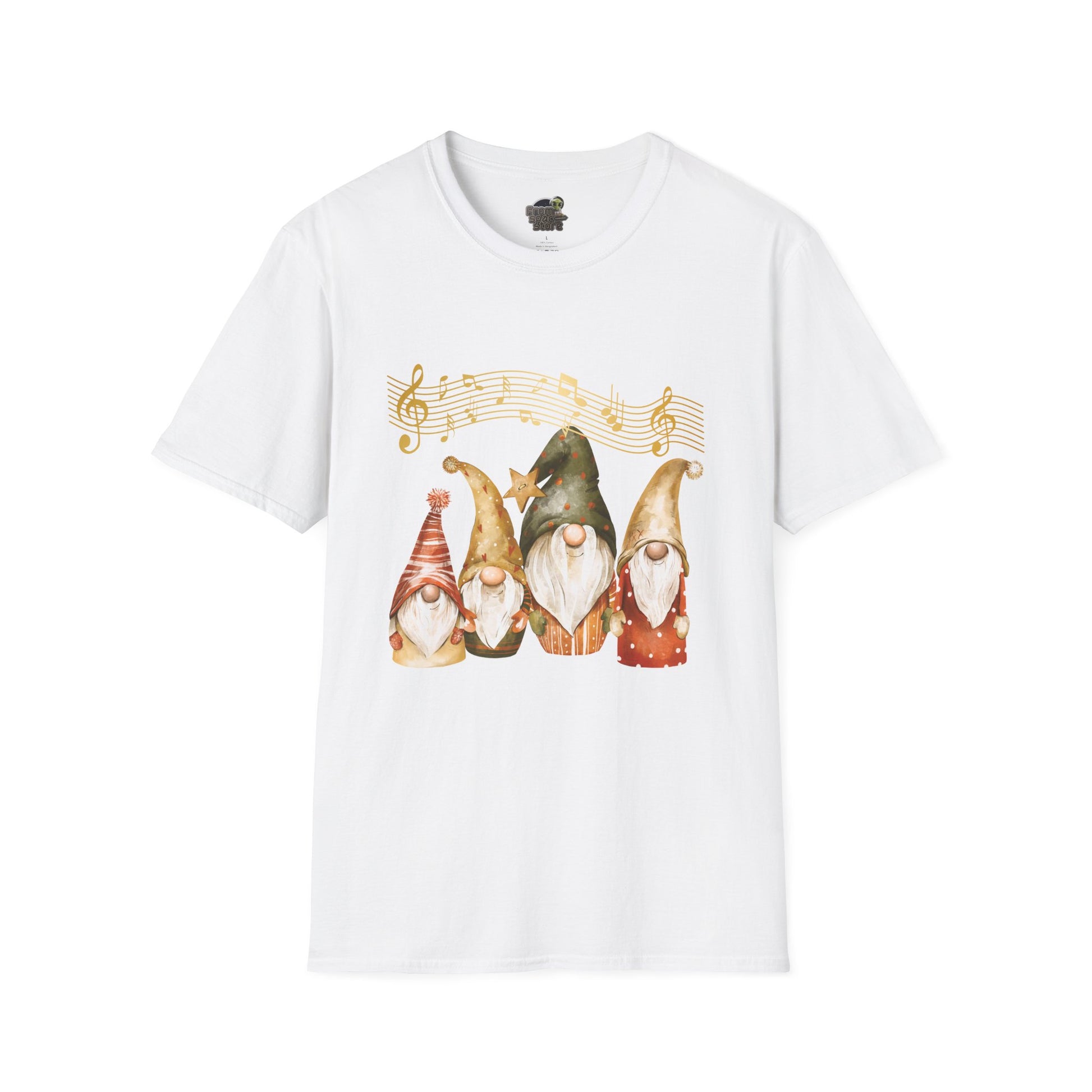 Four Gnomes Unisex T-Shirt: A Symphony of Whimsy & Wonder White