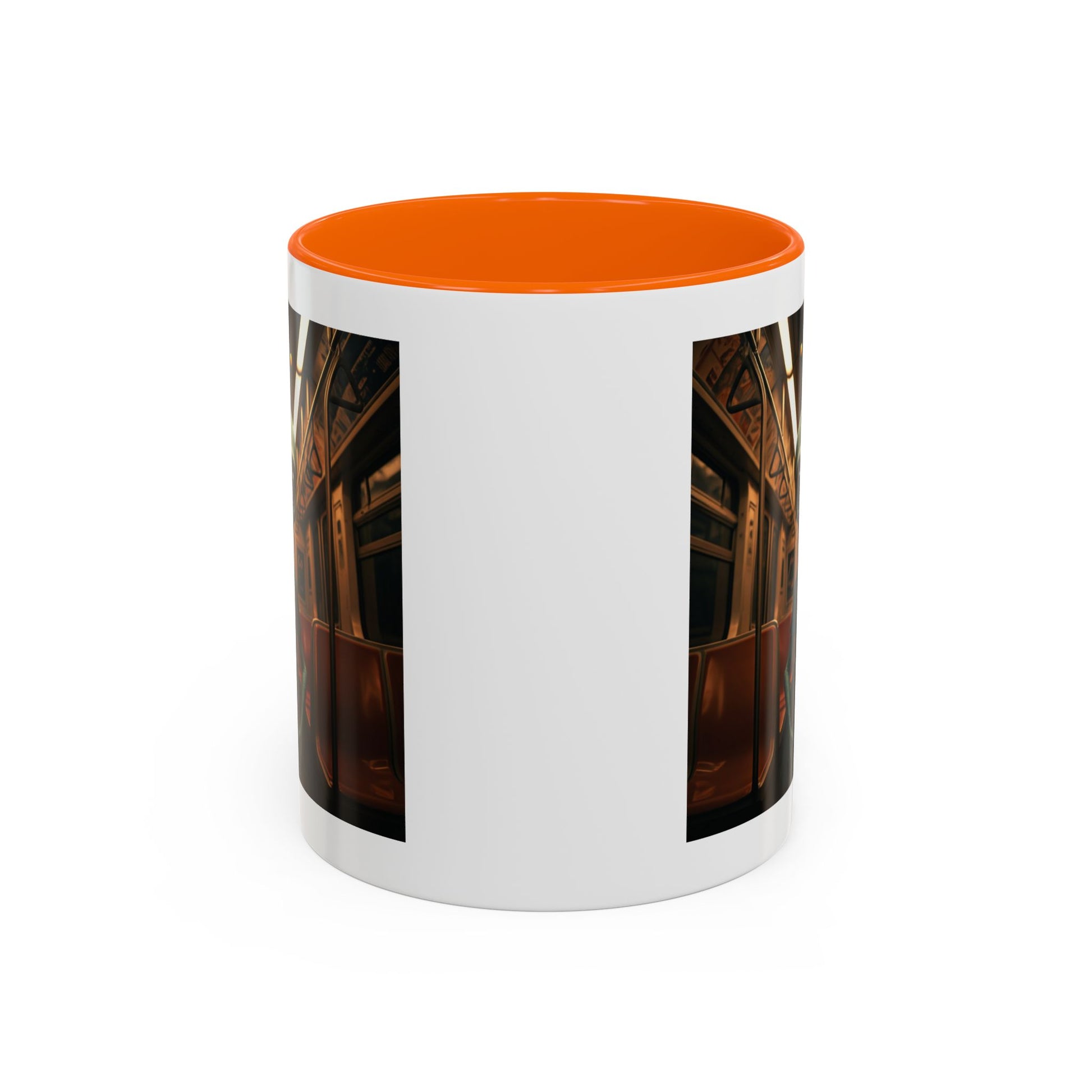 Alien in Subway Mug: Unique Urban Sci-Fi Gift for City Explorers 11oz Orange