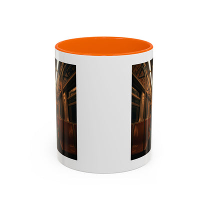 Alien in Subway Mug: Unique Urban Sci-Fi Gift for City Explorers 11oz Orange