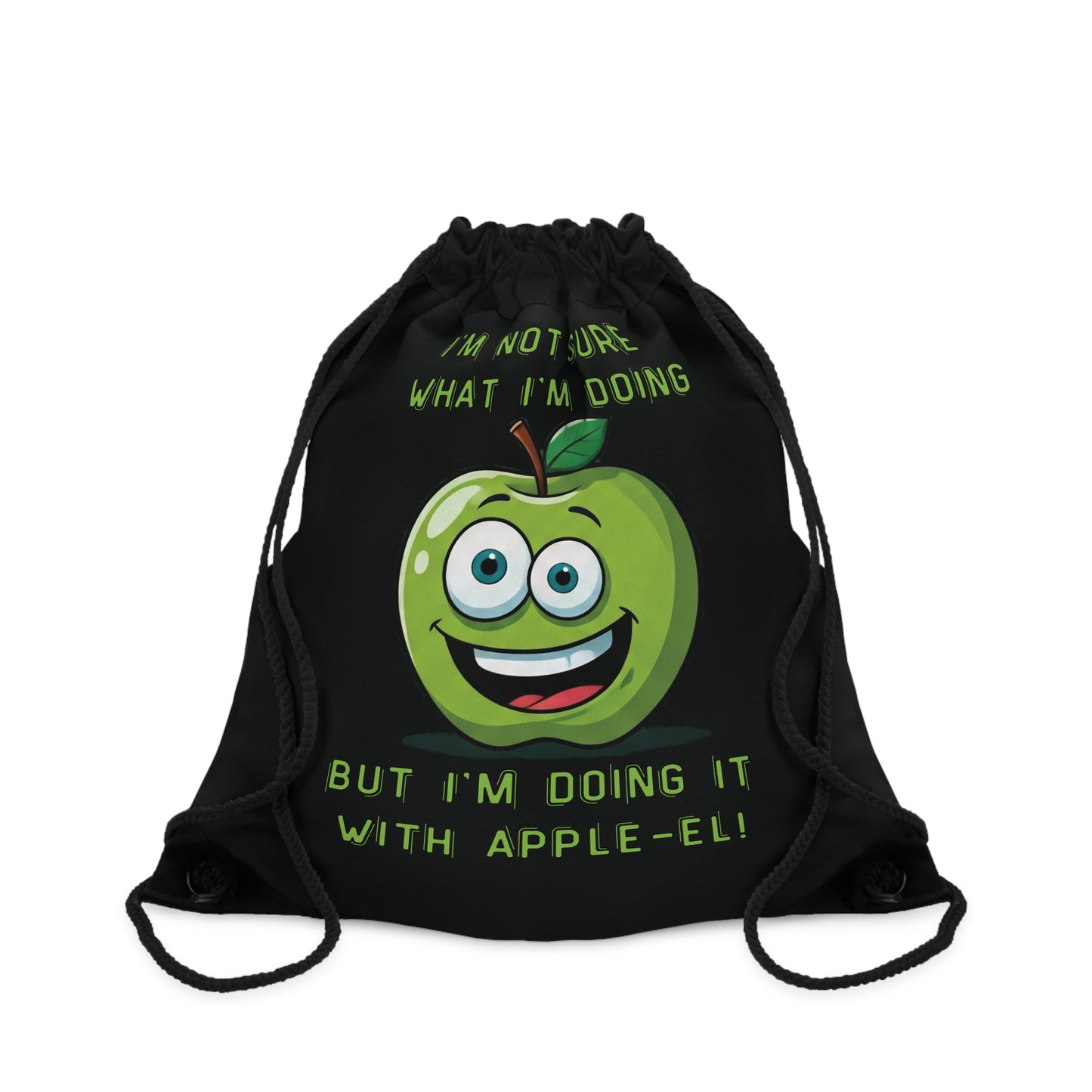 Athletic not surr Apple Power Drawstring Bag: Your Fun & Eco-Friendly Gym Companion | apple Backpack One size