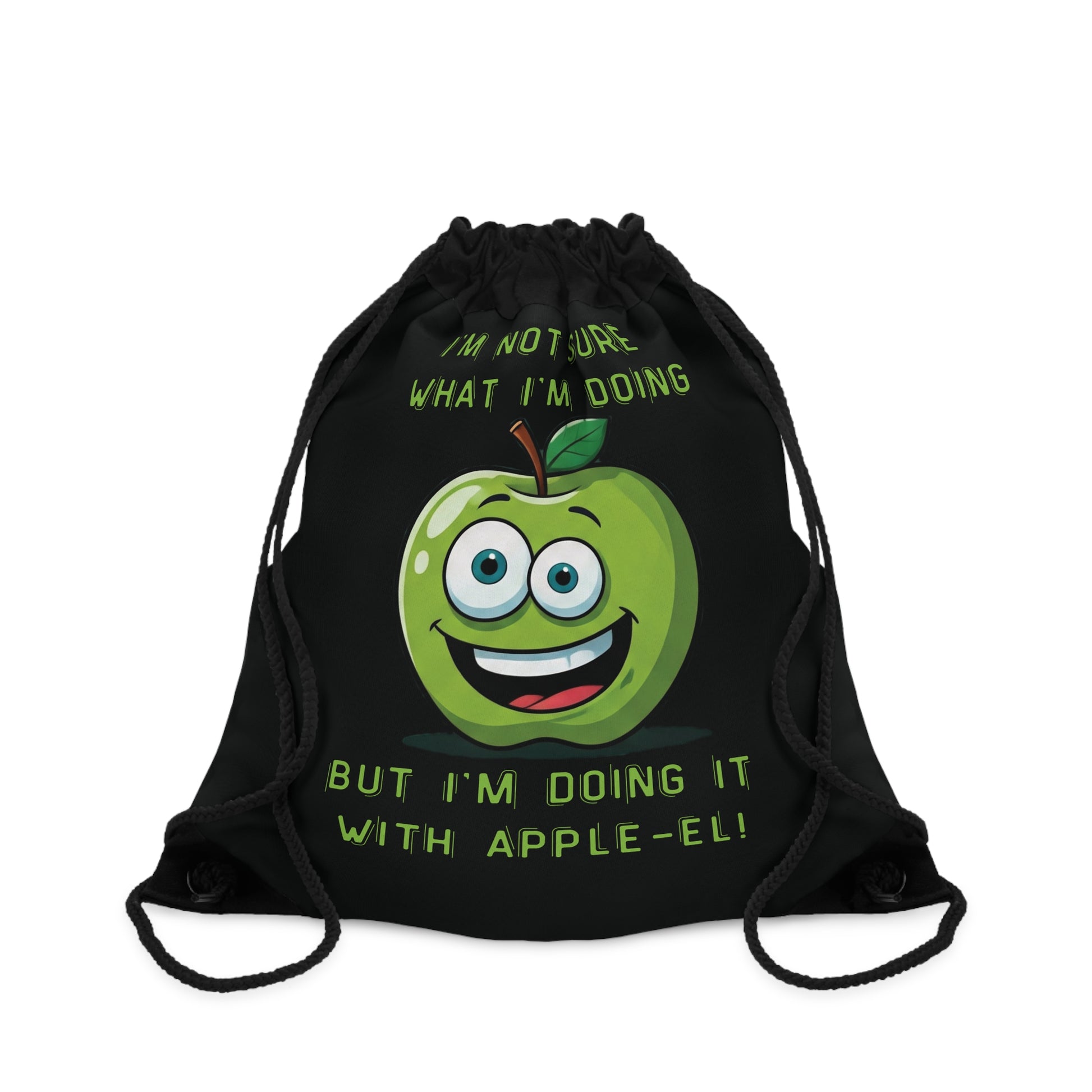 Athletic not surr Apple Power Drawstring Bag: Your Fun & Eco-Friendly Gym Companion | apple Backpack One size
