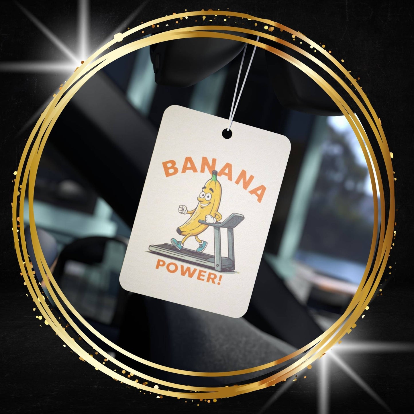 Funny Banana Power Car Air Freshener - Long Lasting Scent