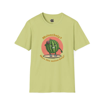 Melon-Holy t-shirt: Funny Watermelon Shot Put Tee Pistachio