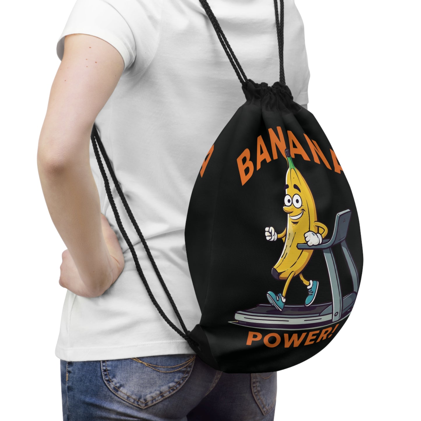 Banana Power! Treadmill Banana Drawstring Bag – Fun, Eco-Friendly & Energizing