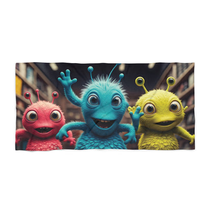 Get Your Groove On! Dance into Fun with Our Unique Alien Dancer Beach Towel!