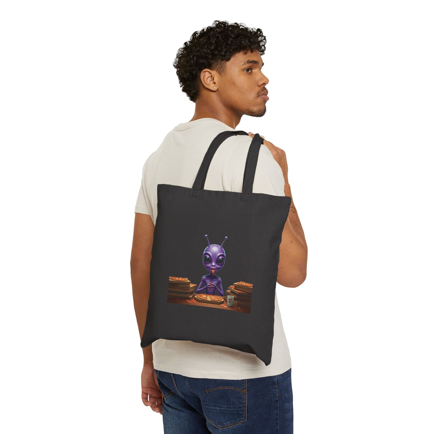 Unique Alien Vibe Tote Bag: Organic Cotton, Durable & Stylish - Perfect for Groceries, Beach, Travel & More!