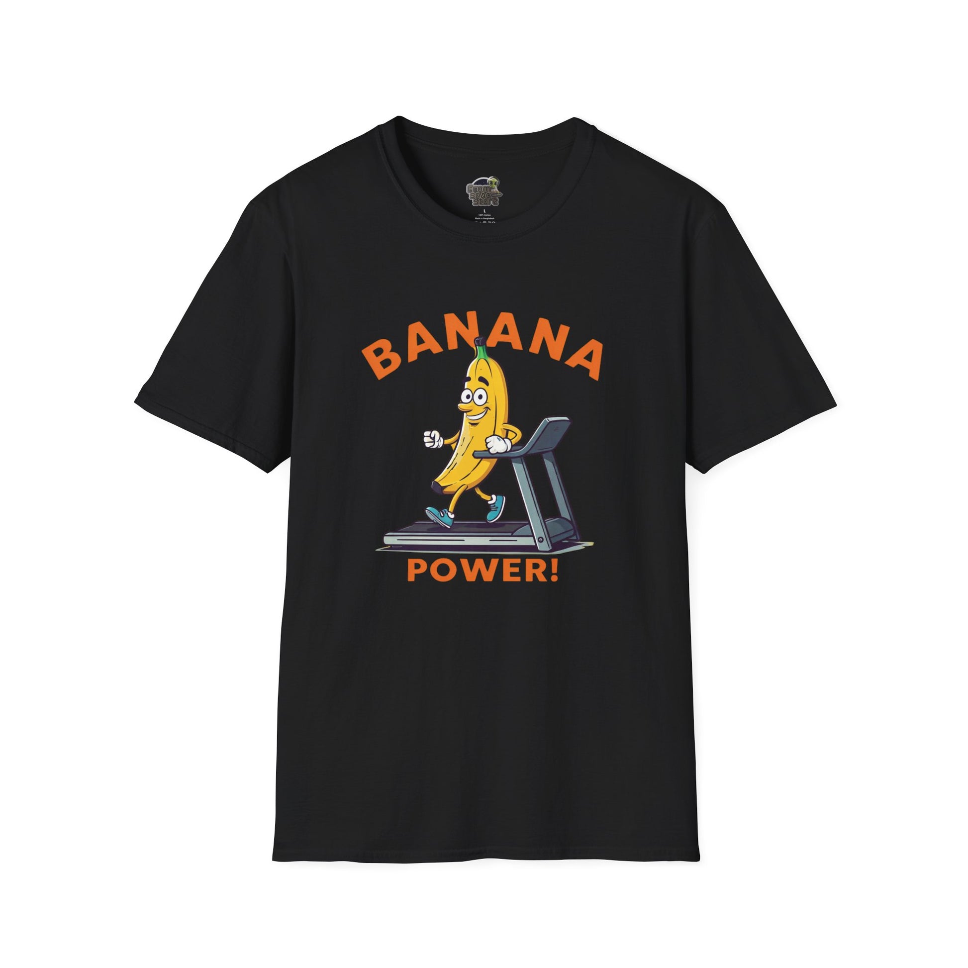 Banana Power t-shirt: Funny Fruit Workout Tee Black