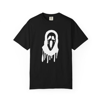Halloween Scream Unisex T-Shirt | Spooky Ghost Mask Tee Black