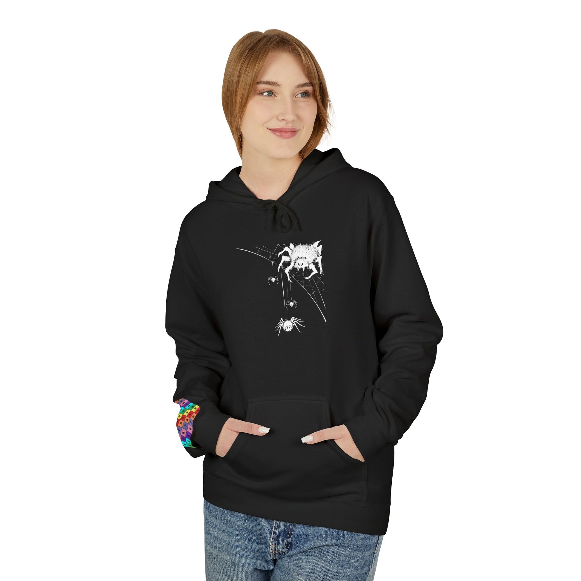 Caught in the Web: The Halloween Spiders Unisex Hoodie