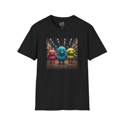  Alien dancer on a black T-shirt: funny and unique design