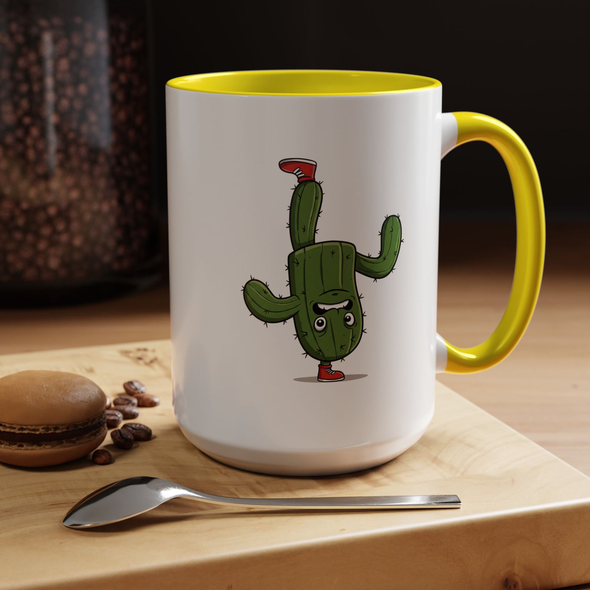 Cactus mania cute succulent ceramic coffee 15oz mug for everyday use