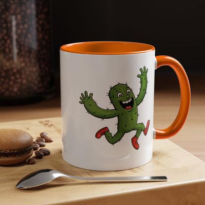Cactus Mania Running Cactus Mug - Fun & Eco-Friendly Ceramic Coffee Cup