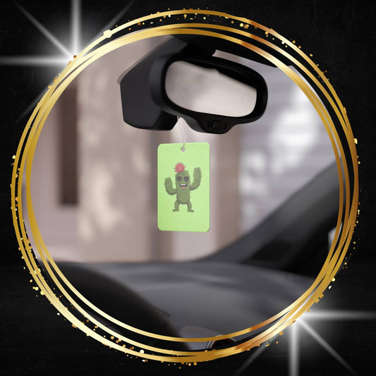 Cactus with sunglasses Car Air Freshener -  Power Car Freshener: Fresh Scent, Long-Lasting Fragrance, Funny Design