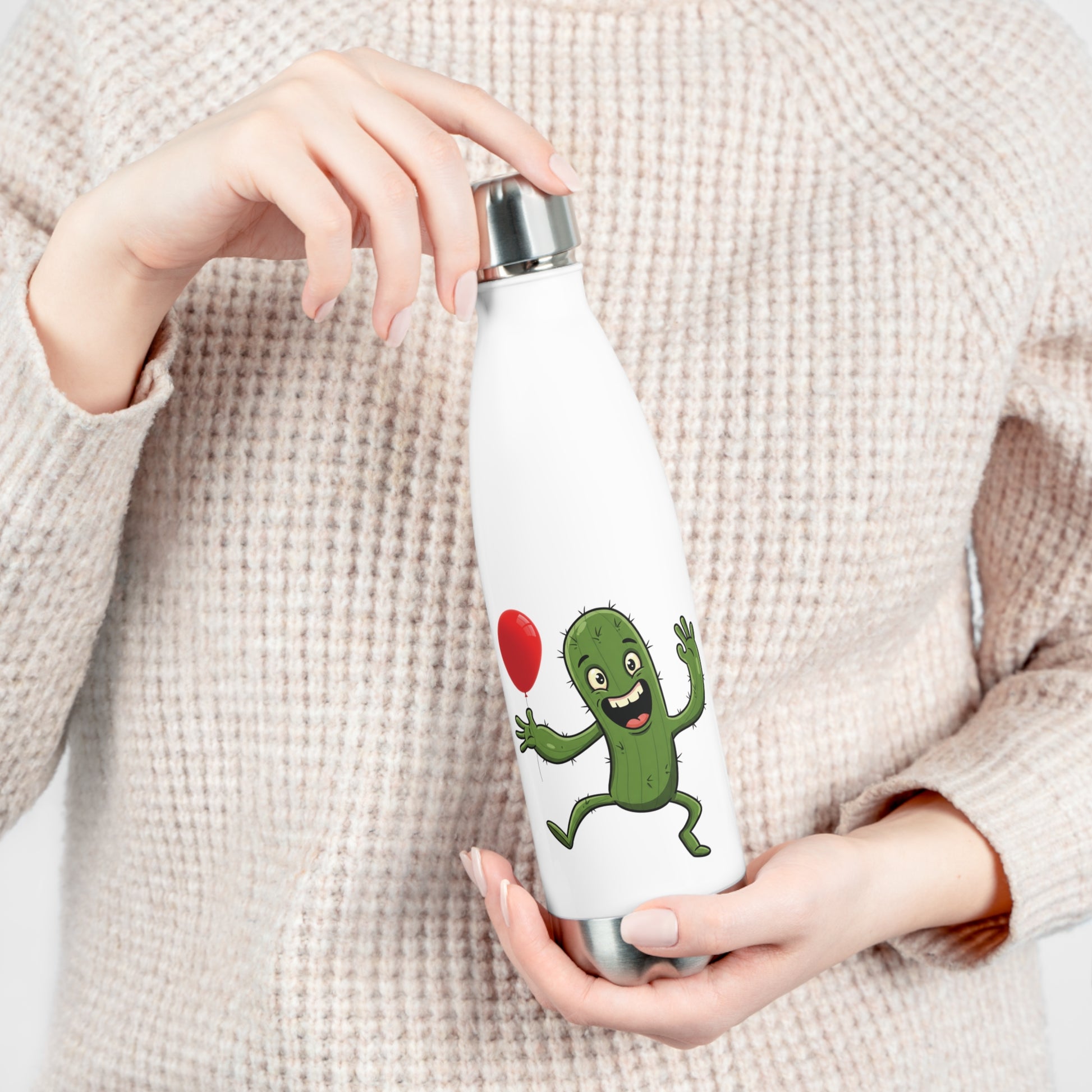 Quench Your Thirst with Our Cheerful Cactus Mania Water Bottle: Your Eco-Friendly Companion for Daily Adventures!