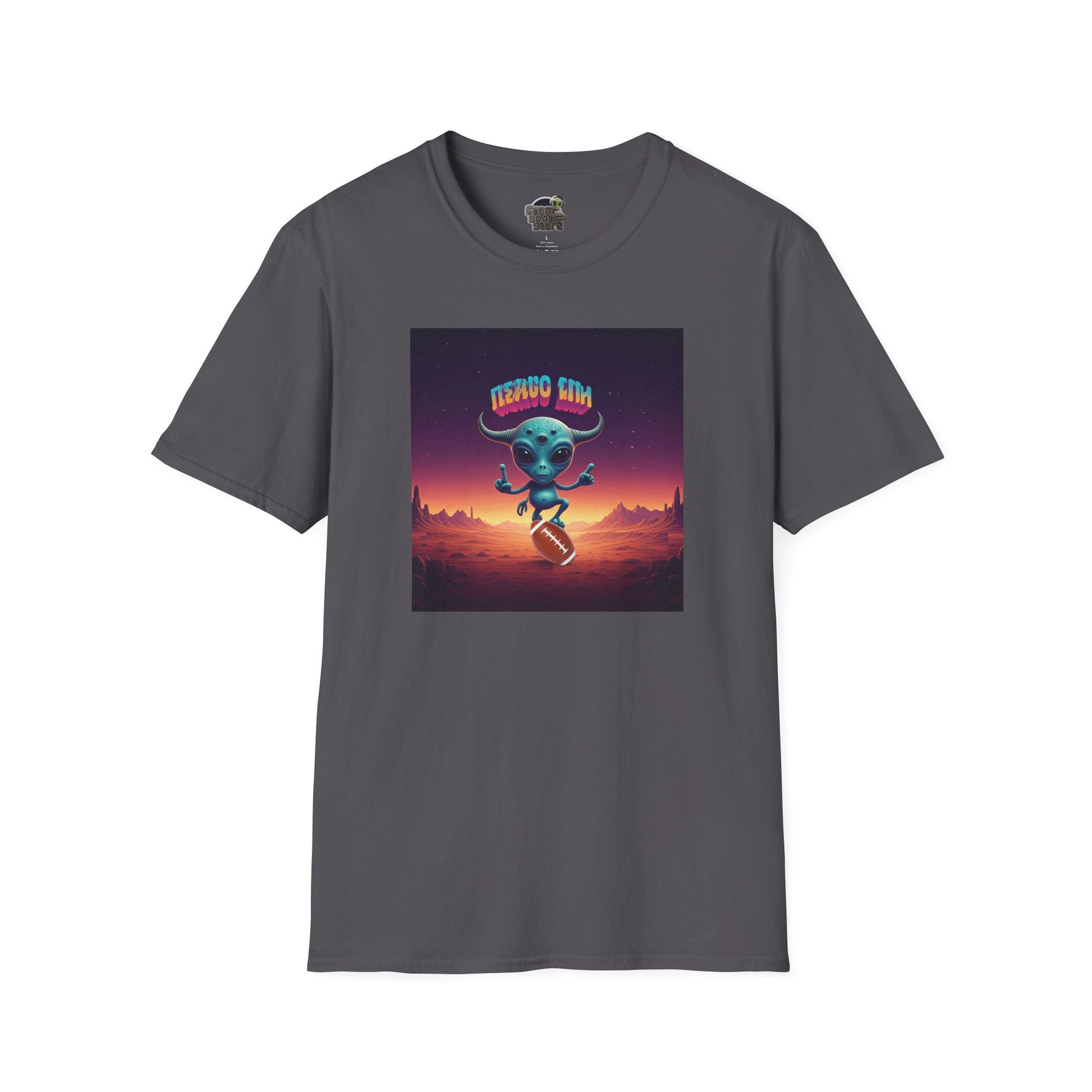 charcoal Alien football player unisex t-shirt