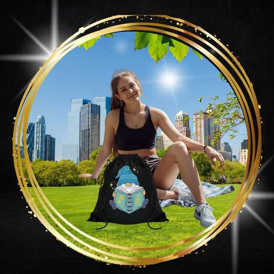 Light Blue Music Gnome Drawstring Bag – Sonic Blueprint Gear